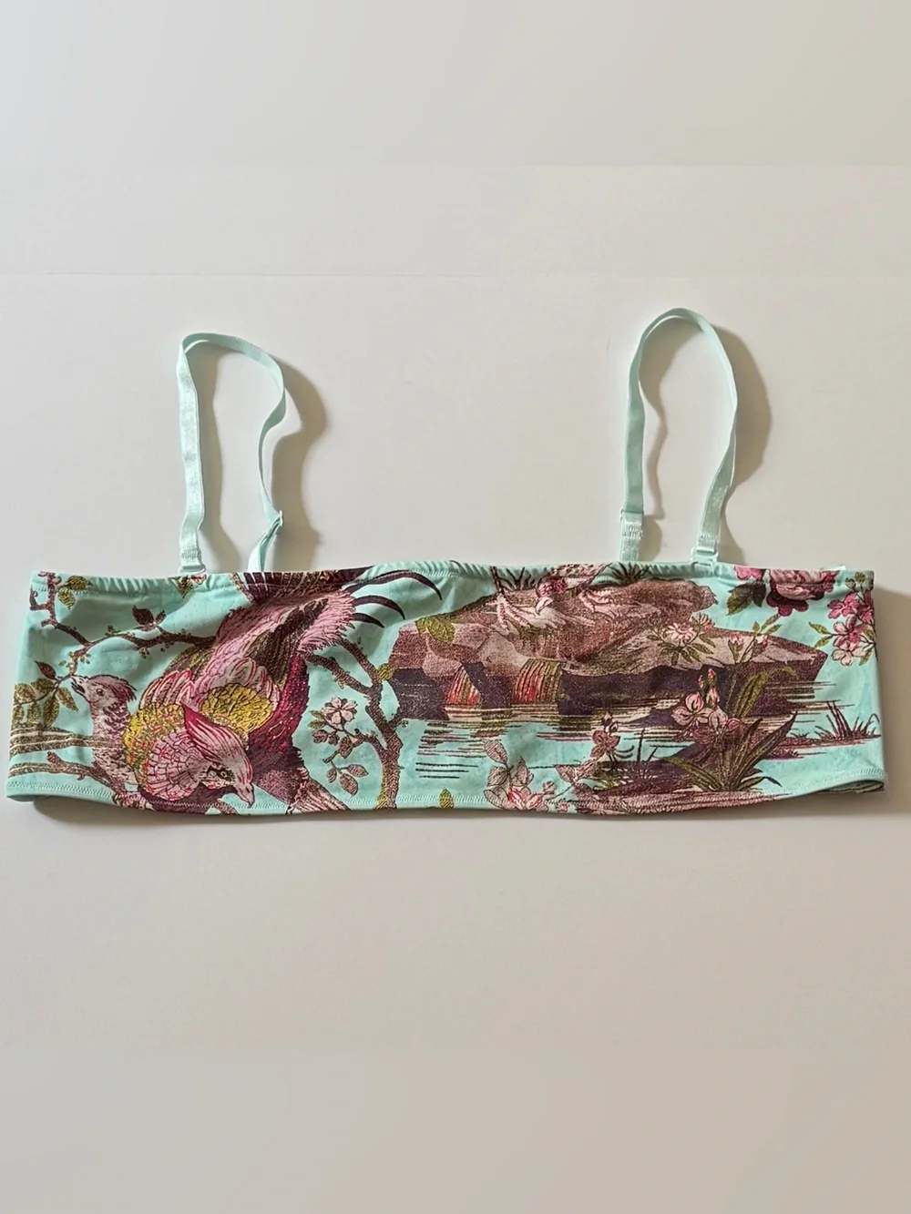SKIMS × Roberto Cavalli Micro Bandeau Swim Bikini Top Fagianella Print 4X NWOT